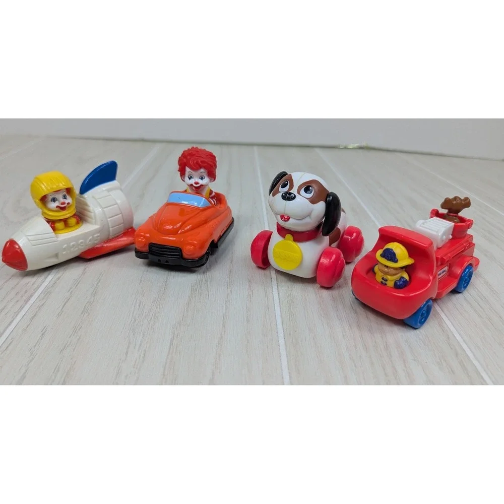 McDonald's Fisher Price BK Little Tikes Fire Truck Vintage Toy Lot Ronald car +